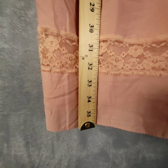 Free‎ The Roses Womens Fit & Flare Dress Pink Mini Keyhole 3/4 Sleeve Lace L New - Picture 4 of 12